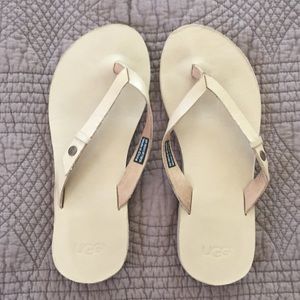 Cream UGG Flip Flops